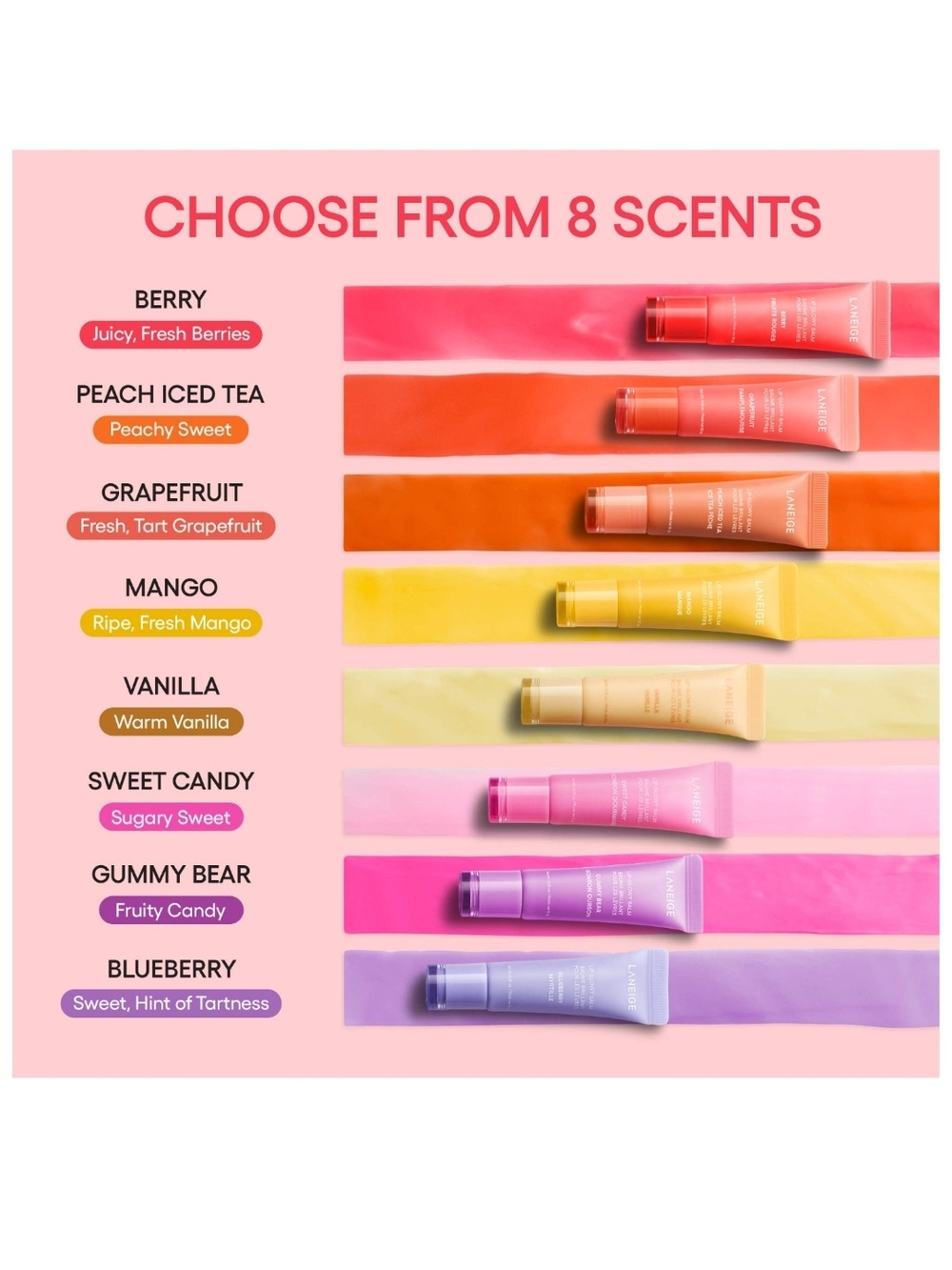 LANEIGE Lip Glowy Balm Lightweight Hydration w/Shea Butter, Pick 1, NIB - Picture 6 of 10